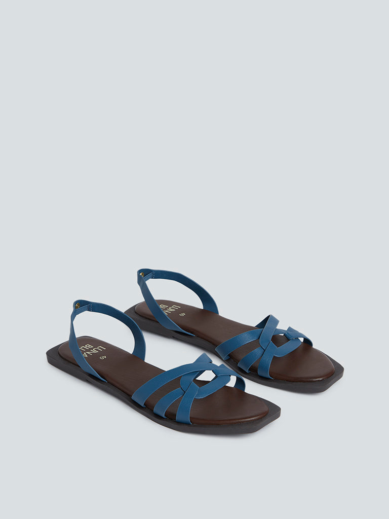 LUNA BLU Teal Multi-Strap Sandals